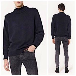 New IRO Paris Men’s Jorge Crewneck Wool Sweater in Anthracite